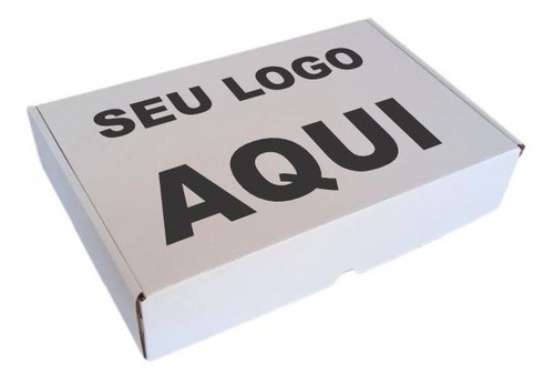 Caixa Papelão 16x11x5 Montável 500 Unid Branca Personalizada