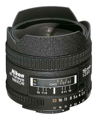 Lente Nikon Af Fisheye-nikkor 16mm F/2.8d.