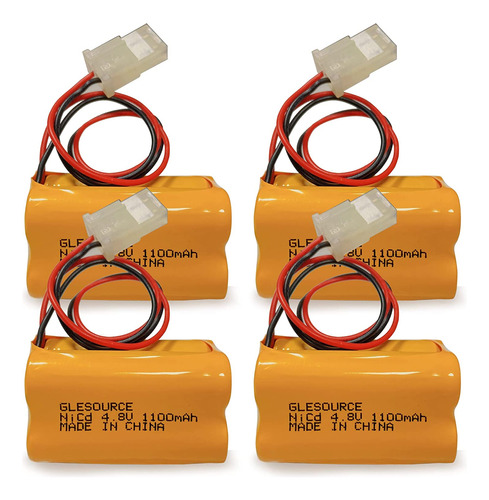 Glesource Paquete De 4 Baterías Ni-cd Aa De 4,8 V 1100 Mah D