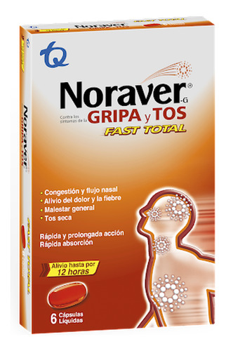 Noraver Gripa Y Tos Fast Total Tecnoquimicas Caja X 6 Cápsul