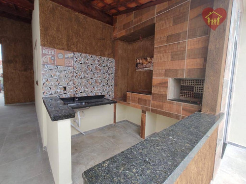 Casa Lado Praia Com Piscina E Churrasqueira Em Itanhaém. - Ca1016