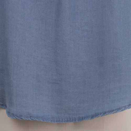Imagen 6 de 6 de Blusa Vestir Holgada Bolsas Botones Manga Caída Fresca.