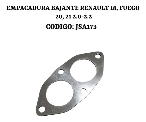 Empacadura  Bajante Renault Fuego 20,21,22