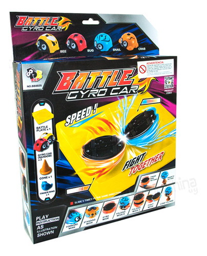 Pista De Batallas Spinner Gyro Car Set X 2 Cf-2039