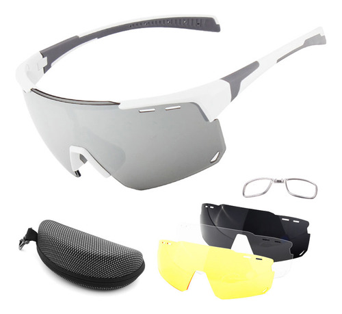 Gafas De Ciclismo Con 3 Lentes Intercambiables Uv400