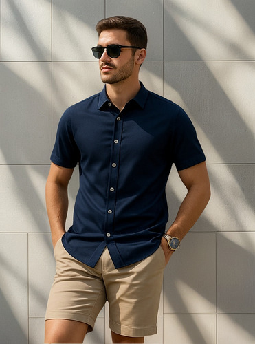 Camisa Social Confortável Casual Slim Fit