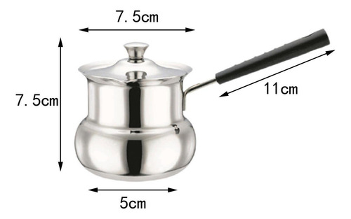 2 Cafetera Turca, Calentador De Leche, Forma De Tambor 180ml