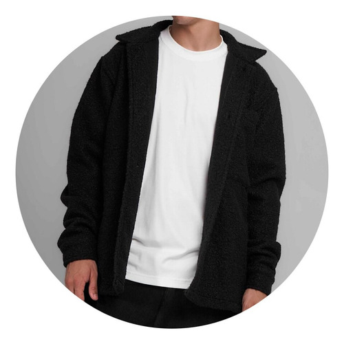 Campera Hombre The Kings Rosario - Camisaco De Paño Boucle