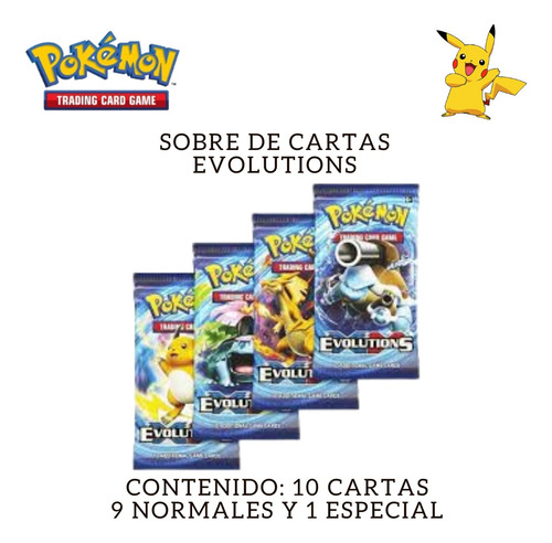 Pokemon Sobres De Cartas Coleccionables Evolutions