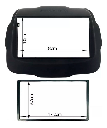 Multimidia Mp5 Carplay Android Bt + Moldura Preta Renegade