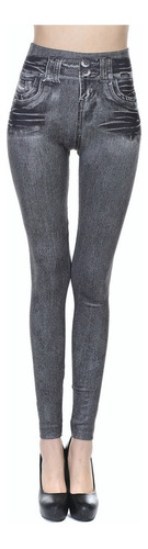 Leggins Jeans Mallones Ultra Comodos Tipo Mezcilla Premium