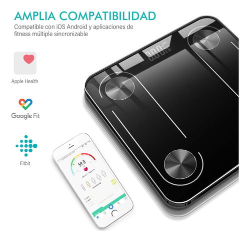 Escala De Grasa Corporal, Báscula Inteligente Bluetooth 4.0