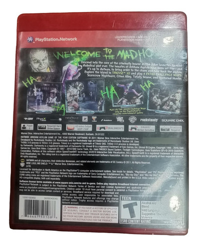 Juego Batman Arkham Asylum Para Ps3 (Usado)