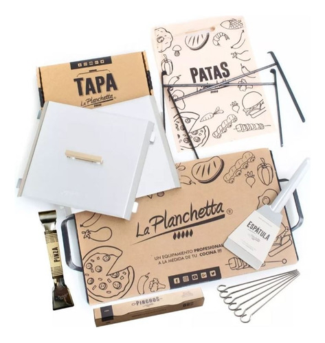 Kit Planchetta + Espatula + Pinza + Tapas + Patas + Pinchos