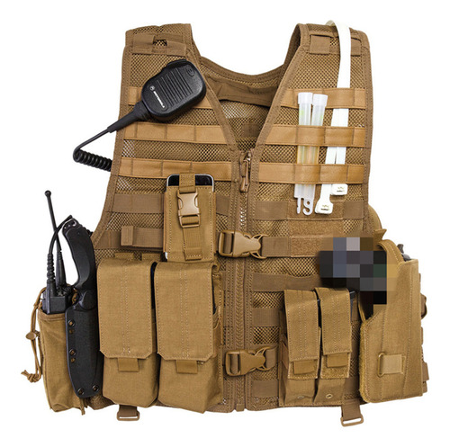 Chaleco Táctico Army Fan Agent, Multibolsa, Función Cs Para