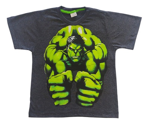 Camiseta Infantil Hulk Manga Curta