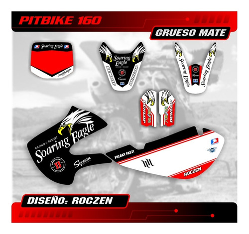 Kit Calcos - Gráfica Pit Bike 160 - Grueso Mate