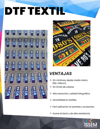 Dtf Textil Impresion Premium 58 Cm * 100 Cm
