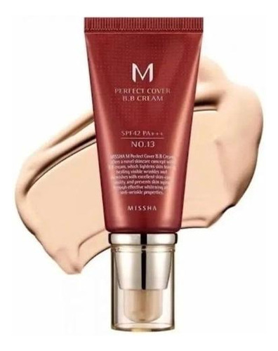 Bb Cream Perfect Cover Missha Spf42 Pa+++ Nº 13 BRIGHT BEIGE - 50ml