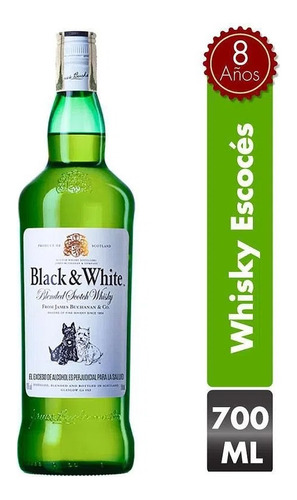 Whisky Black And White X 700 Ml - mL a $88