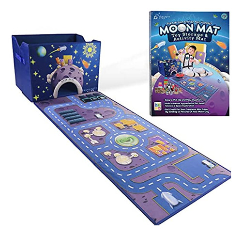 Supanova Kids Moon Mat 2 En 1 Caja De Almacenamiento De Jug