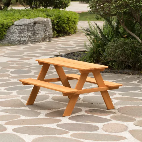 Gardenised, Mesa De Picnic Al Aire Libre Para Ninos De Mader
