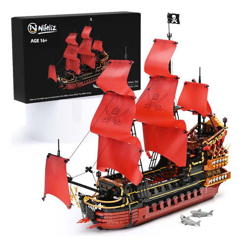 Nifeliz Queen Anna's Revenge Pirate Ship Kit De Bloques De C