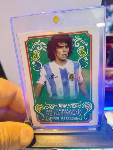 Maradona Carta Fileteada Topps Exclusivo Diseño | Envío gratis