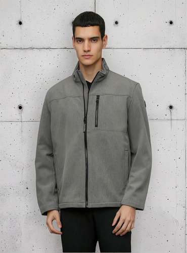 Chaqueta Ck Soft Shell Gris Calvin Klein