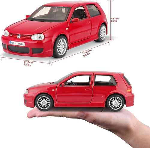 Volkswagen Golf 2004 Escala 1/24 Metal
