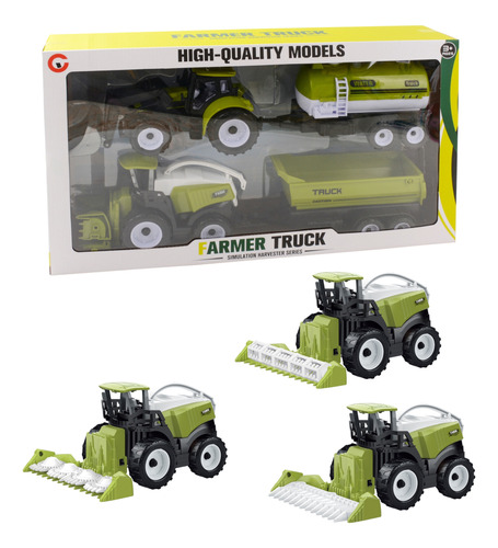 Tractor A Fricción X2, Con Zorra, En Caja Varios Modelos