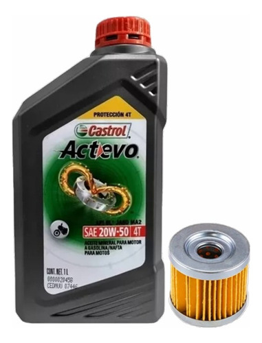 Kit Filtro Aceite Suzuki 125 En Gixxer 150 + 20w50 Mineral