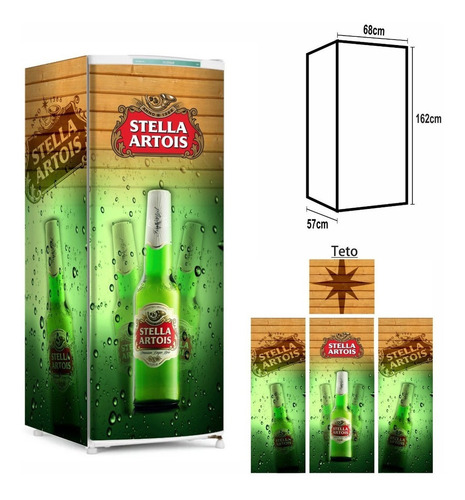 Imagem 1 de 1 de Adesivo Envelopamento Geladeira Sl153 Cerveja Mod162