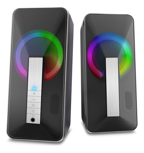 Altavoz Para Pc Rgb Juego Bluetooth 5.0 Conexion Auxiliar In