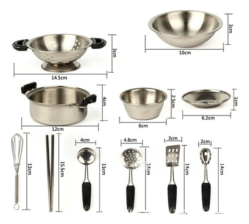 20 Piezas Mini Utensilios De Cocina De Acero Inoxidable Mini