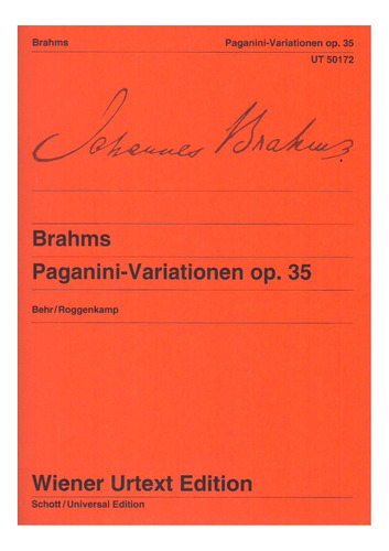 J. Brahms: Paganini-variationen Op.35 For Piano.