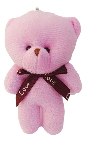 Llavero De Peluche De Oso Rosado. Osito De Peluche