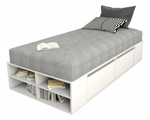 Table's cama box 1 1/2 plaza melamina 18mm everest sommier dormitorio