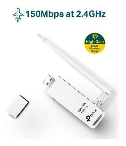 Imagen 3 de 7 de Antena Wifi Tp-link Tl-wn722n Adaptador Usb 150mbps N