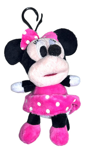 Llavero De Peluche Colgante Minnie Mouse 13cm Fucsia