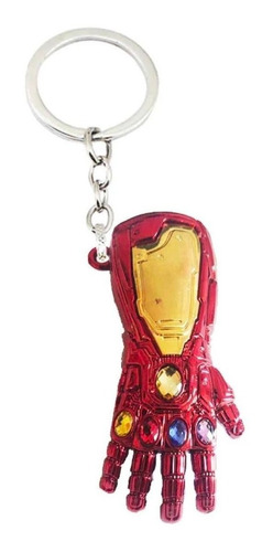Llavero Iron Man Guante Rojo Dorado Gemas Infinito Endgame