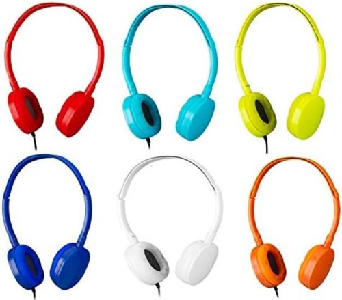 Ymj Bulk Headphones Paquete De 6 Auriculares Escolares Para