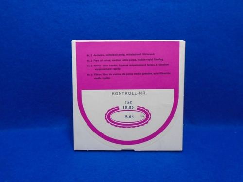 Papel Filtro Cuantitativo Ederol No. 2, Diam. 12.5 Cm 7 Um
