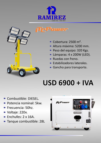 Torre De Iluminación Venta Y Alquiler Generador Diesel Led