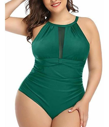 Aqua Eve Mujeres Más Tamaño Cuello Alto 1 Unidad De J6898