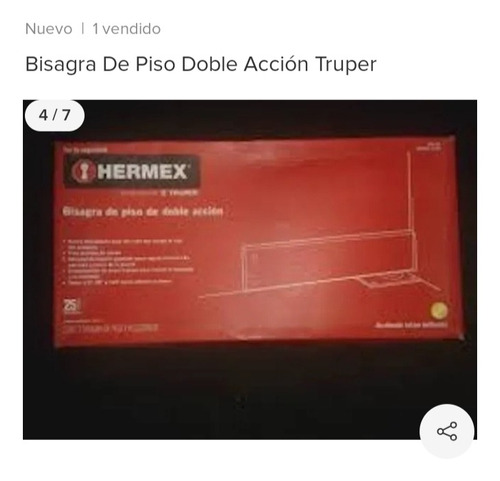 Bisagra Doble Acción Hermex