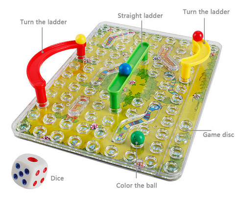 Traditional Durable Snakes Ladders Family Board Game Toy For