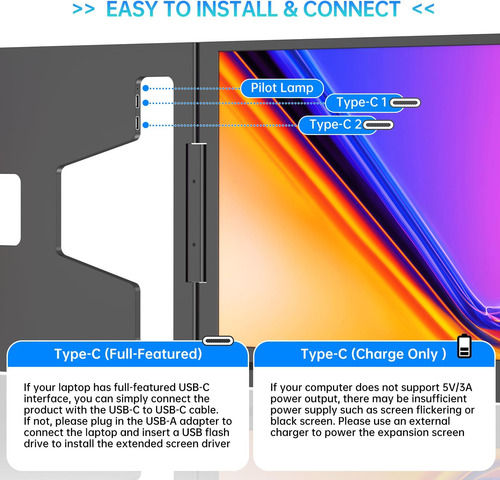 Extensor De Pantalla De La Computadora Portátil Yinker, Exte