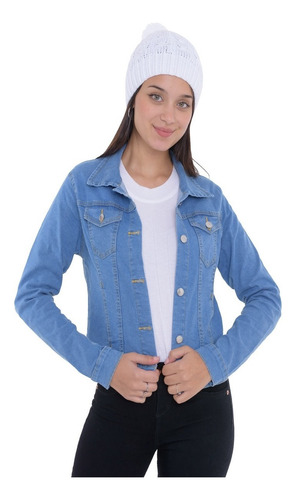 Campera Super Jean Mujer Elastizada Clásica