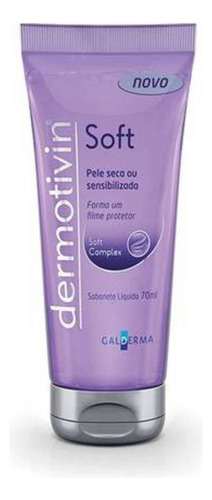 Dermotivin Soft Sabonete líquido facial para pele seca ou sensível 70ml